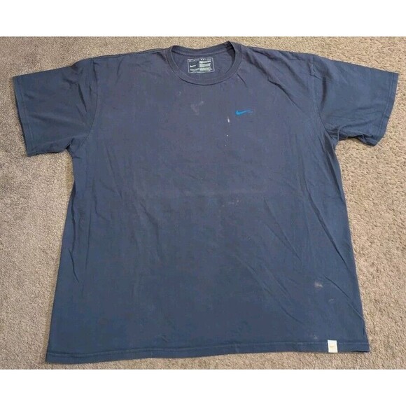 Vintage Y2k Men's Nike Swim Distressed Blue Short Sleeve T-Shirt Men's 2XL - Picture 1 of 7